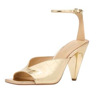 Michael Kors Gold Electra Sandal Heels, Women's 5.5, NWOT